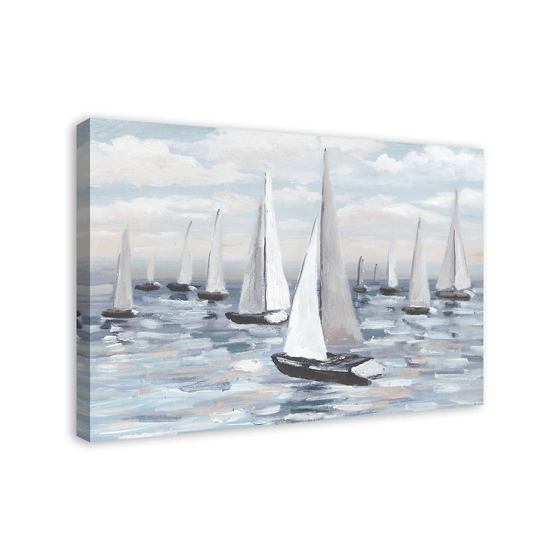 Coastal Sailboats Canvas Wall Art
