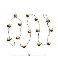 Hello Honey® 6ft. Gold Handmade Metal Bells on Jute Rope Garland