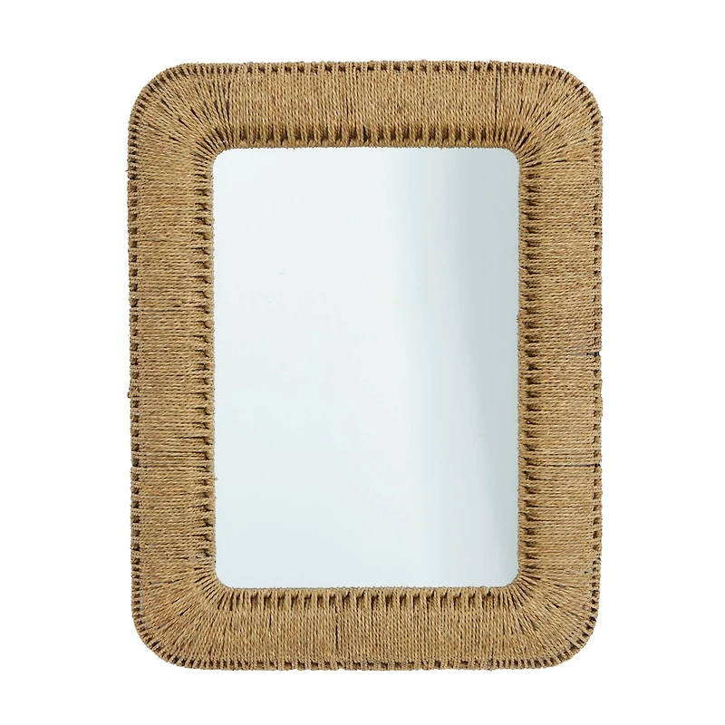 Brown Iron Bohemian Wall Mirror, 40" x 32" x 3"
