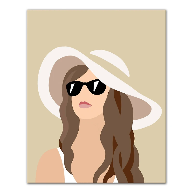Beach Girl Canvas Wall Art