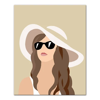Beach Girl Canvas Wall Art