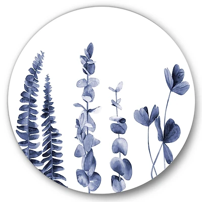 Designart - Navy Blue Eucalyptus I