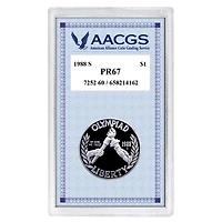 Proof 1988S Seoul Olympiad Commemorative Silver Dollar graded PR67