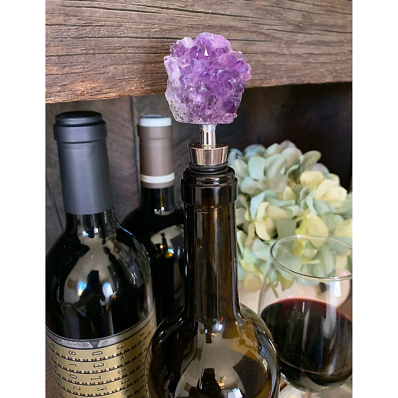 Wine Stopper with Amethyst