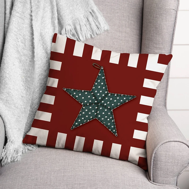 Primitive Star Throw Pillow