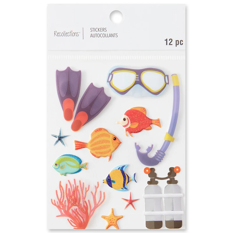 Scuba Puffy 3D Stickers By Recollections™