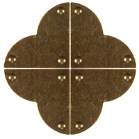 Dritz® Home Small Antique Brass Smooth Quatrefoil Corners, 3 Pack