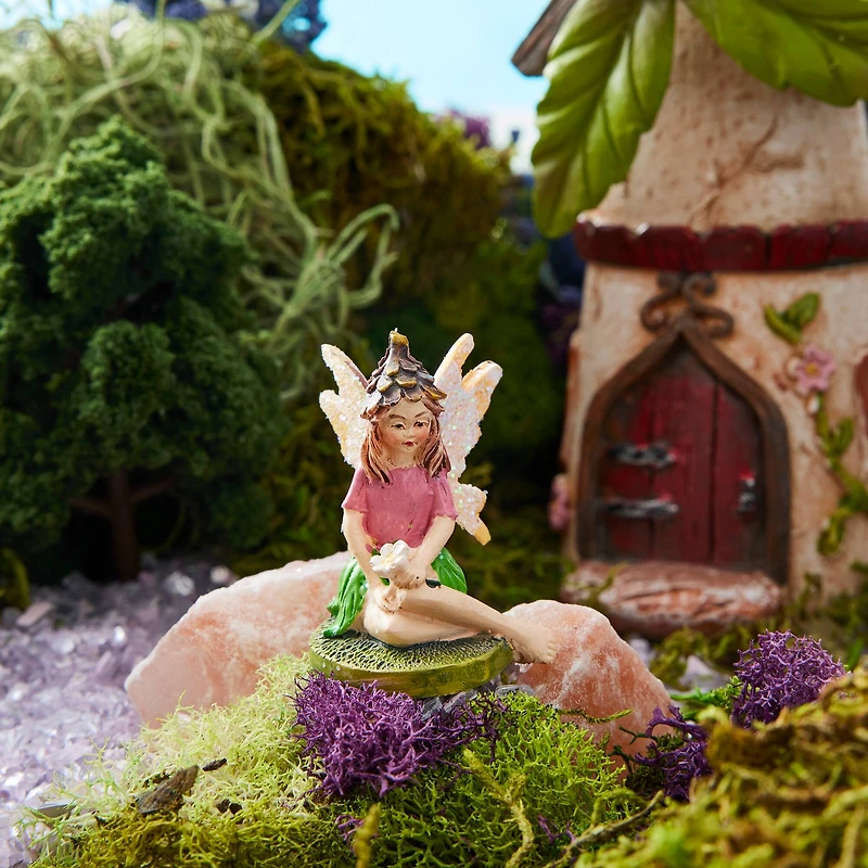 Miniature Pixie Sitting with Flower by Make Market®