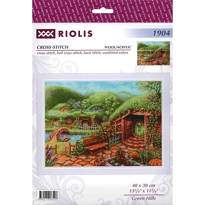 RIOLIS Green Hills Cross Stitch Kit