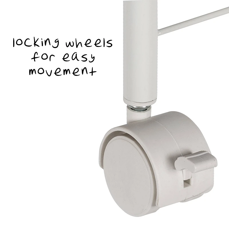 Honey Can Do White 3-Tier Mesh Rolling Cart