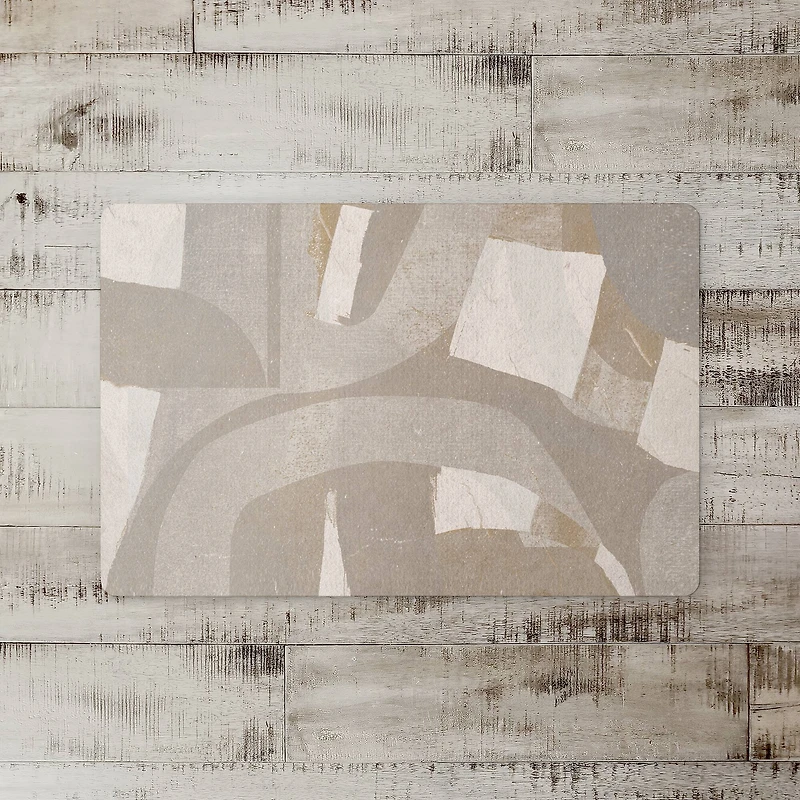 Abstract Layered Shapes Floor Mat