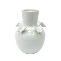 8.5" White Ceramic Butterfly Vase by Ashland®