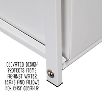 Honey Can Do 15.5" White Metal Kitchen Cabinet Organizer with Drawers