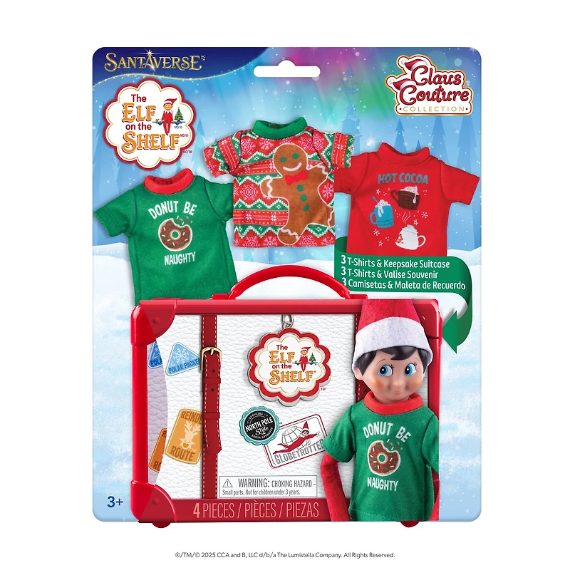 The Elf on the Shelf® Claus Couture Collection® Festive Fun T-Shirt Set