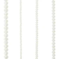 12 Pack: White Faceted Glass Rondelle Beads by Bead Landing™