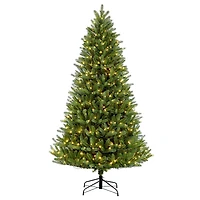 4.5ft. Pre-Lit Glacier Fir Artificial Christmas Tree, Clear Lights