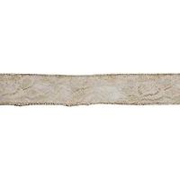 1.5" x 30ft. Linen Lace Wired Ribbon by Celebrate It®