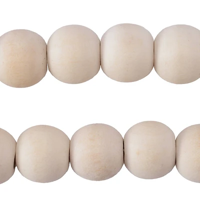 9ft. Natural White Wood Bead Garland by Ashland®