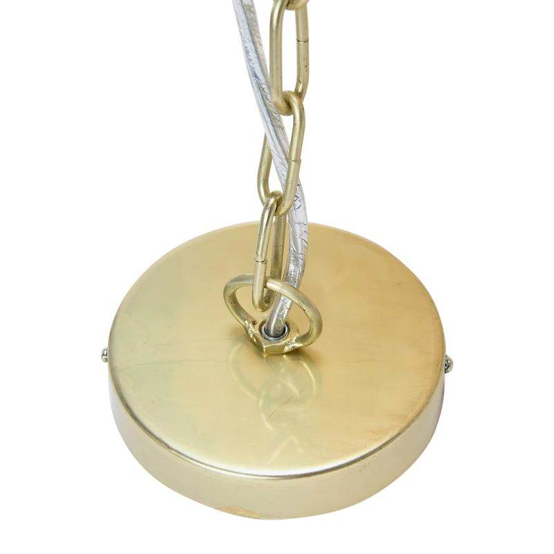 Hello Honey® 20" Round Metal and Shell Chandelier Style Ceiling Light