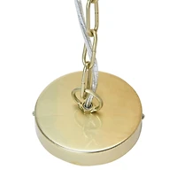 Hello Honey® 20" Round Metal and Shell Chandelier Style Ceiling Light