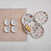 Hello Honey® 8" Holiday Round Stoneware Plate Set