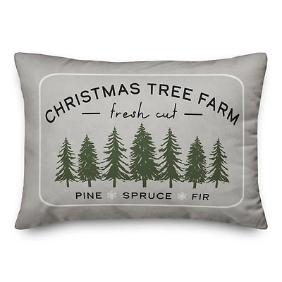 Christmas Tree Farm 20" x 14" Spun Poly Pillow