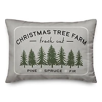 Christmas Tree Farm 20" x 14" Spun Poly Pillow