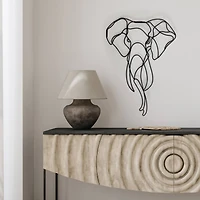 Habitat Decor 28" Asha Elephant Metal Wall Art