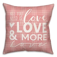 Love & More Love Throw Pillow