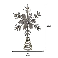 13.5" Jeweled Snowflake Lighted Tree Topper by Ashland®