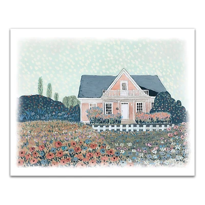 Wildflower Cottage Canvas Wall Art