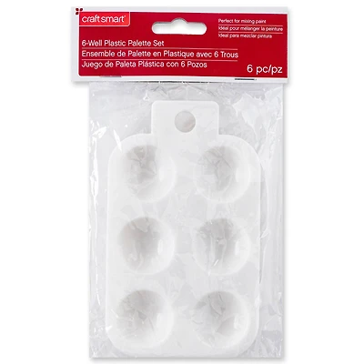 6 Pack: 6-Well Plastic Palette by Craft Smart®