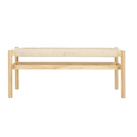 Hello Honey® Fernway 18" Solid Wood and Woven Rope Entryway Bench