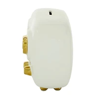 CosmoLiving by Cosmopolitan Gold Ceramic Modern Sculpture, Abstract 7" x 8" x 4"