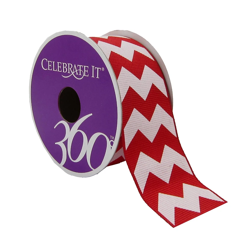 12 Pack: 1.5" Grosgrain Chevron Ribbon by Celebrate It® 360°™