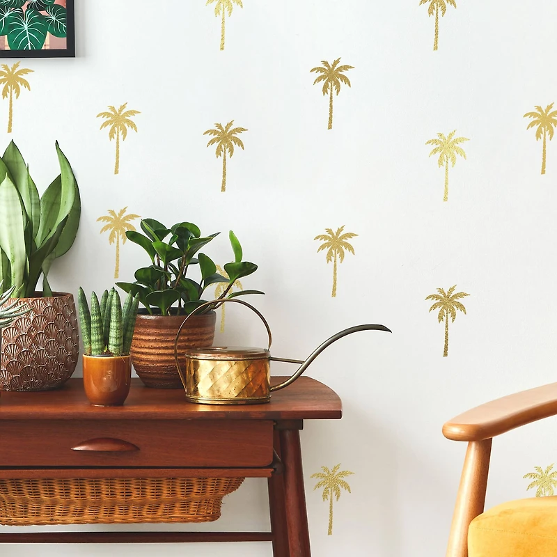 RoomMates Gold Foil Palm Tree Peel & Stick Wall Decals