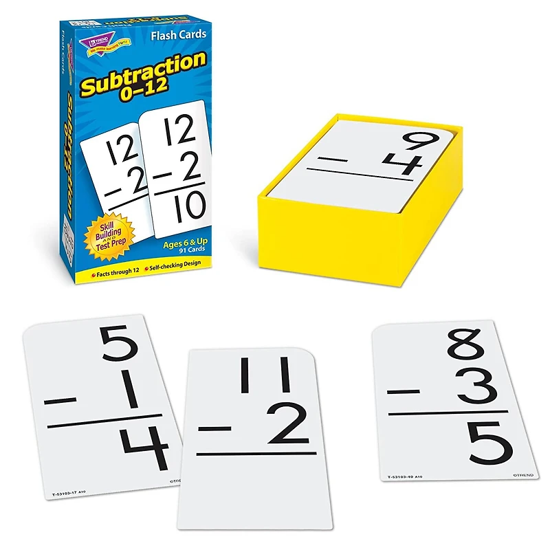 Trend Enterprises® Subtraction 0-12 Skill Drill Flash Cards