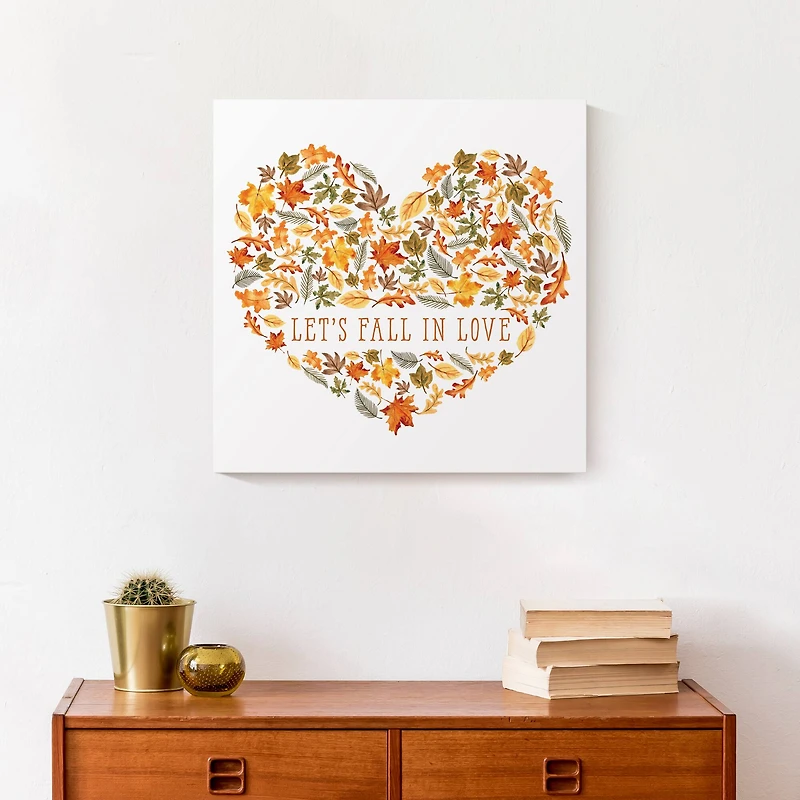 Let's Fall in Love Canvas Wall Art