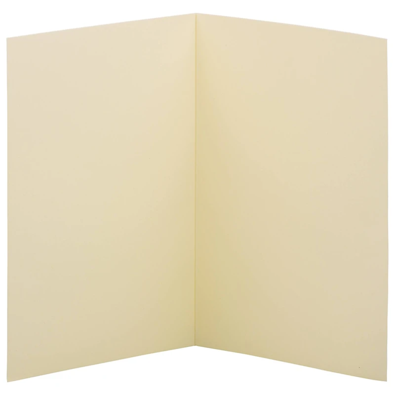 JAM Paper 4.62" x 6.25" Ivory Blank Foldover Cards