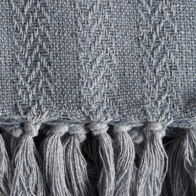 DII® Cool Gray Solid Textured Throw