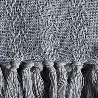 DII® Cool Gray Solid Textured Throw