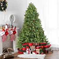 7.5ft. Pre-Lit Real Touch™️ Noble Fir Artificial Christmas Tree, Clear Lights