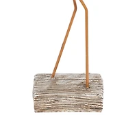 Light Blue Polystone Coastal Sculpture, Bird 20" x 10" x 4"