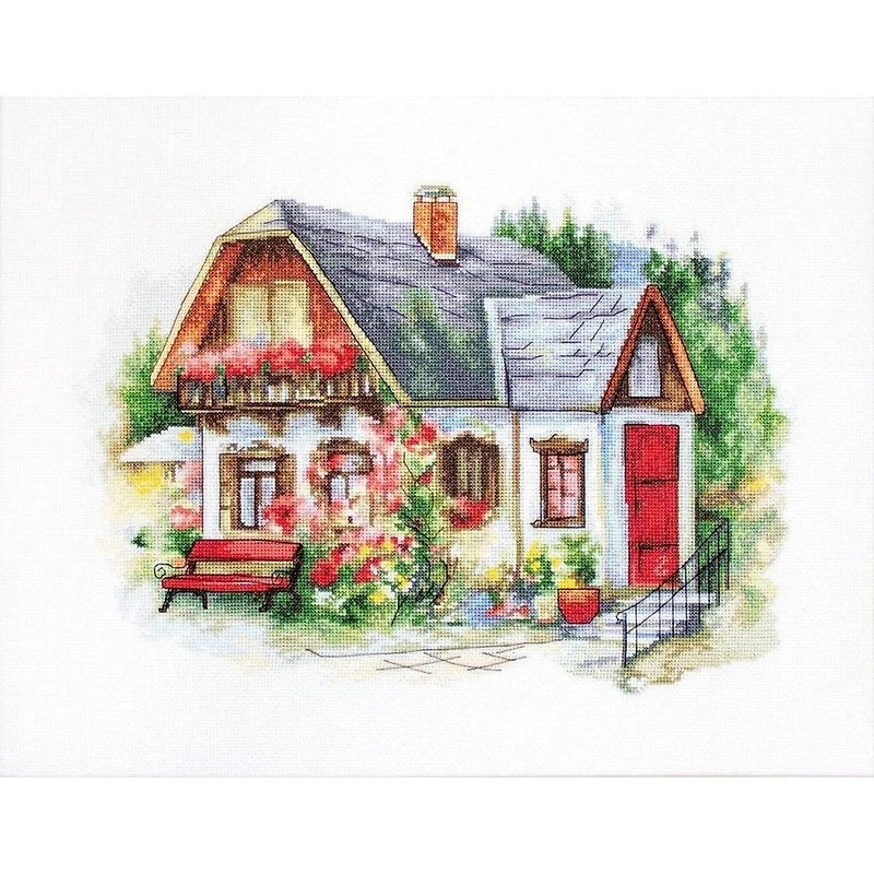 Luca-s Beautiful Country House Counted Cross Stitch Kit