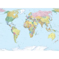 Komar World Map Wall Mural