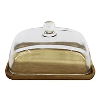 7" x 4.75" Wood Plate with Dome by Ashland®