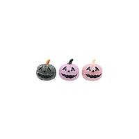 Mini Pink, Black & Lavender Striped Jack-o'-Lantern Set by Ashland®