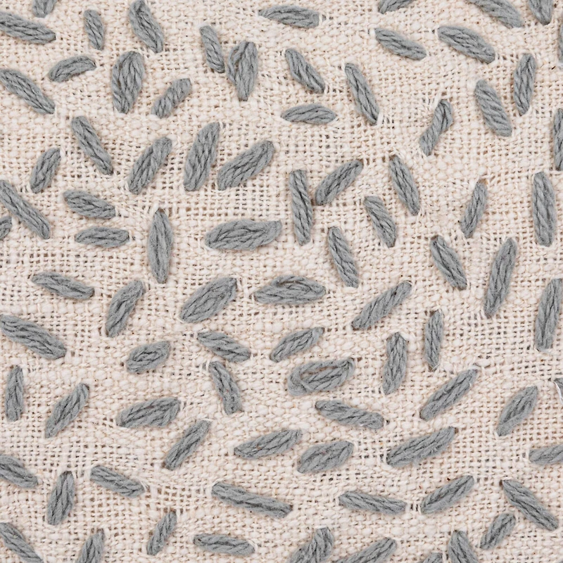 Hello Honey® 14" x 9" Hand-Embroidered Cotton Kantha Stitch Lumbar Pillow