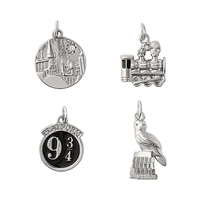Harry Potter Silver Hogwarts Charm Set