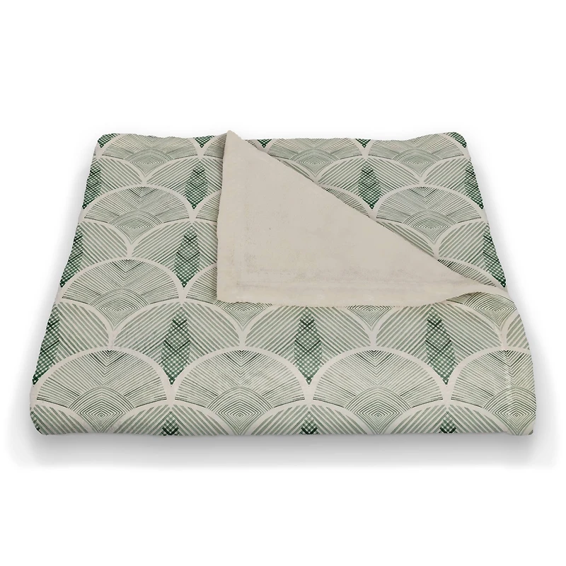 Abstract Leaves Coral Fleece Blanket